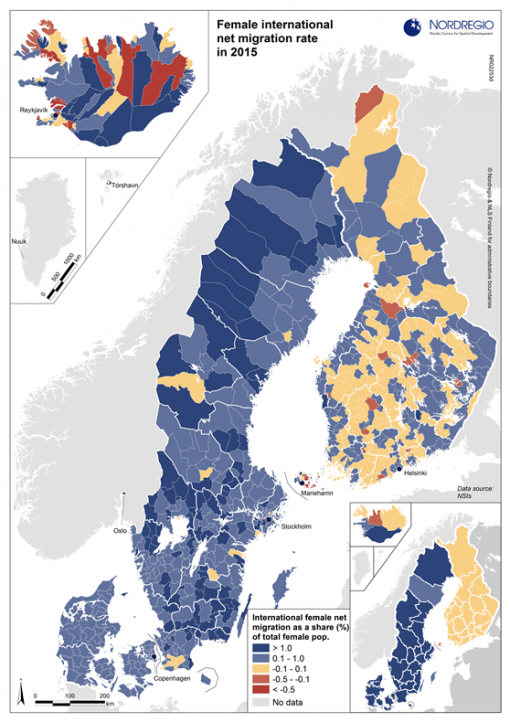 Karta över de nordiska länderna