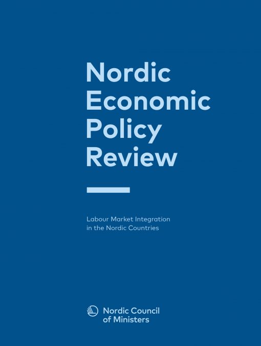 Blått rapportomslag med texten Nordic Economy Policy Review