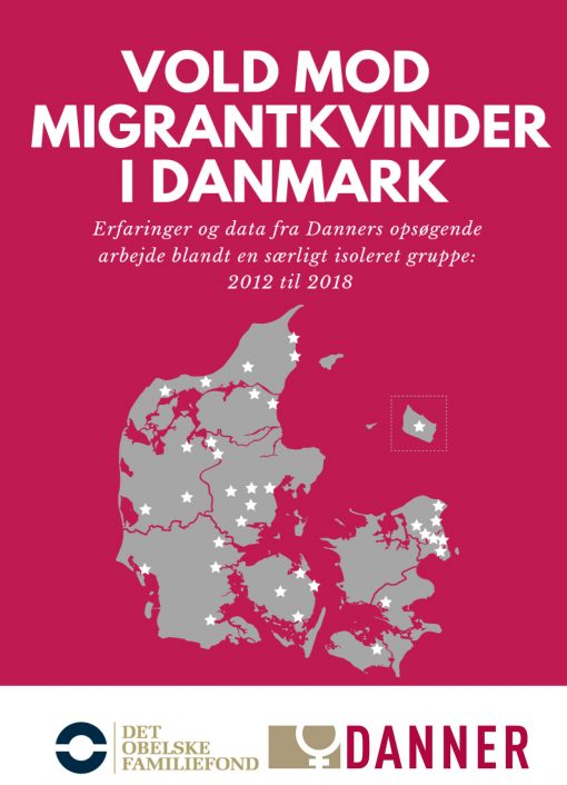 Rapportomslag med illustration av Danmark på en röd bakgrund