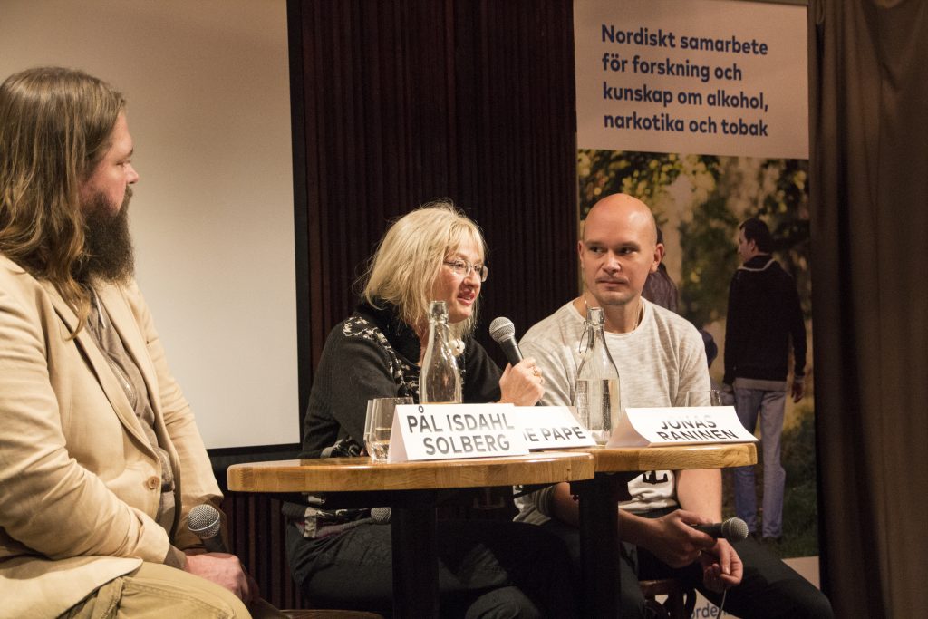 Bild från popNAD:s seminarium i Oslo, från höger Pål Isdahl Solberg, Hilde Pape och Jonas Raninen.