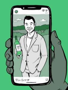 Celebrity alcohol illustration