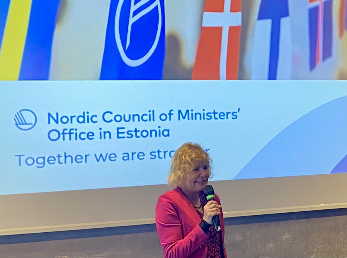 Merle Kuusk from the Nordic Council of Ministers´ Office in Estonia moderating the event.