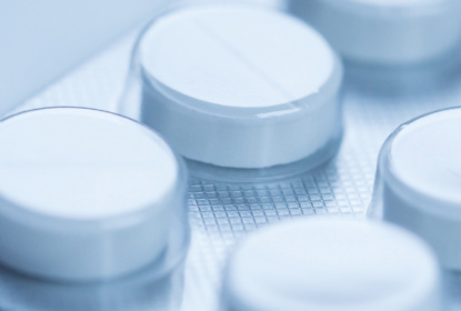 Medical pills in box