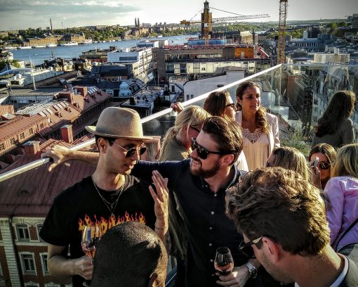 STOCKHOLM, SWEDEN Swanky rooftop bar called 'Tak' in downtown Stockholm.