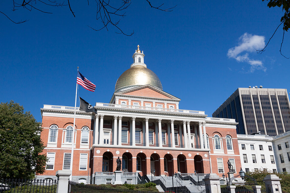 The Massachusetts State Capitol in Boston.