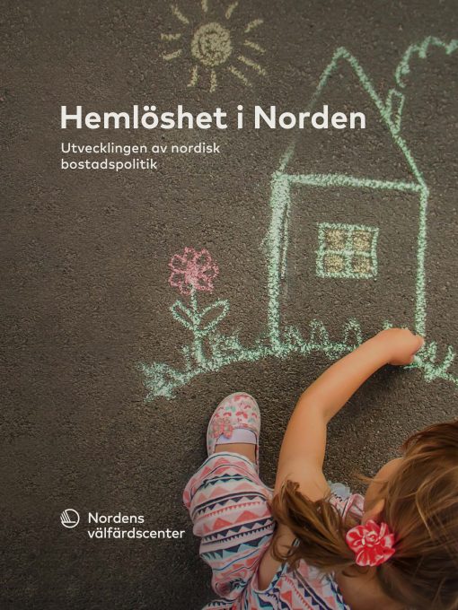 omslag visar flicka som ritar ett hus med kritor på marken