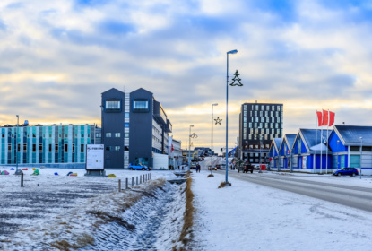 Bild från Nuuk i Grönland. Bilden fungerar som illustration till artikeln.