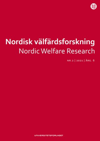 Omslag Nordisk välfärdsforskning Omslag Nordisk välfärdsforskning