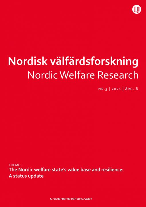 Omslag nordisk välfärdsforskning