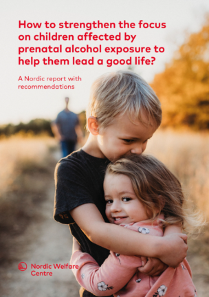 Picture of the cover where to children are hugging each other outside.