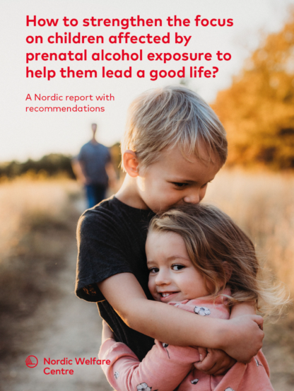 Picture of the cover where to children are hugging each other outside.