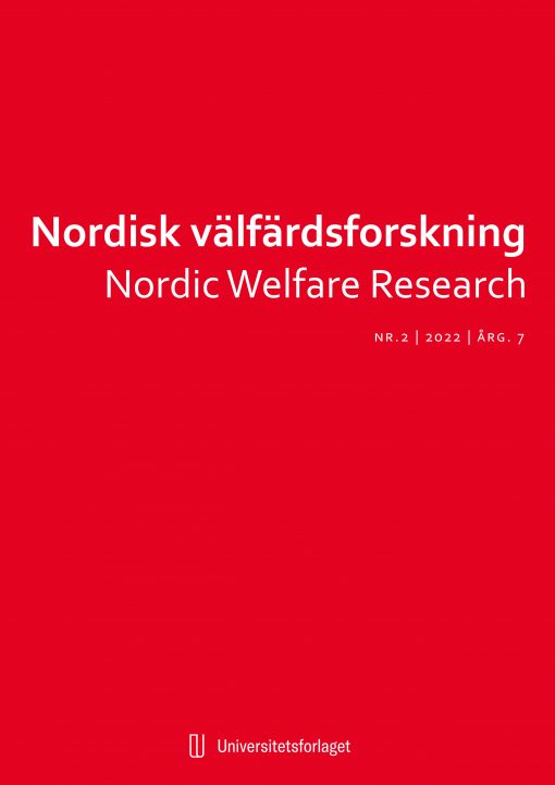 Omslag Nordisk välfärdsfosrkning