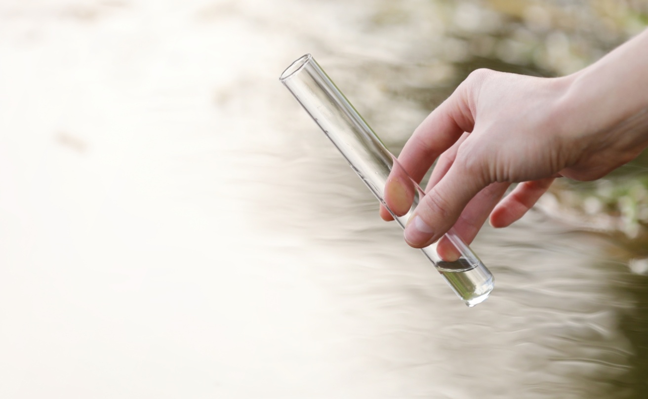 42768601-a-water-sample-from-the-river-water-intake-water