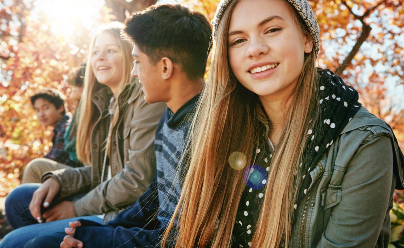 Teenager group of friends outdoors