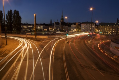Sweden cityscape at night