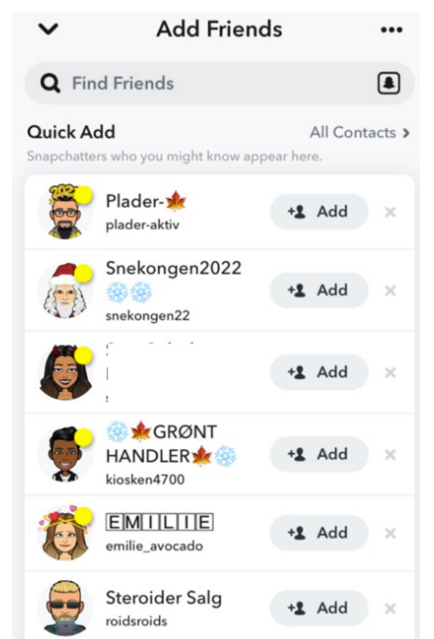 Second screenshot from Snapchat