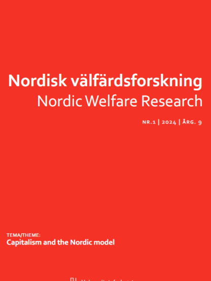 Omslag Nordisk välfärdsforskning