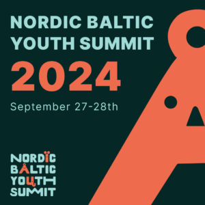 Logo with text saying Nordic Baltic Youth Summit 2024 September 27-28th