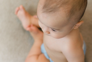 Infant on floor