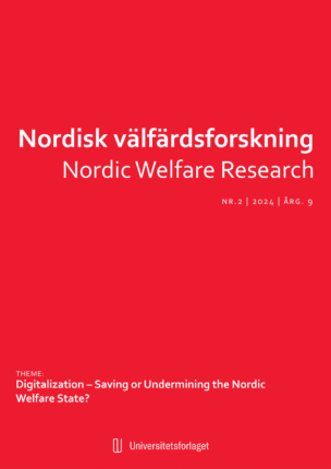 Bild på omslag till Nordisk välfärdsforskning.