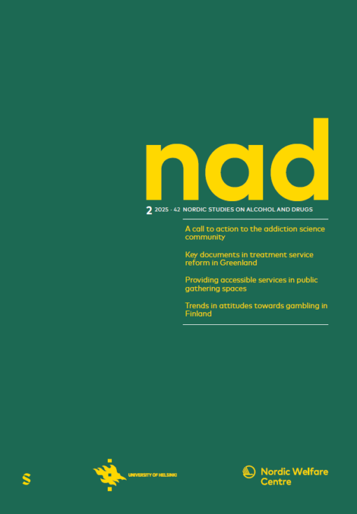 Pärmbild av NAD 2/2025, mörkgrön med gul nad-text. Pärmbild av NAD 2/2025, mörkgrön med gul nad-text.
