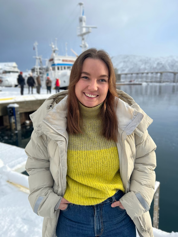 Martine Lødding på kajen i Tromsö.