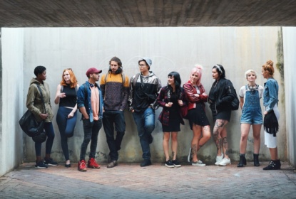 Young people socializing