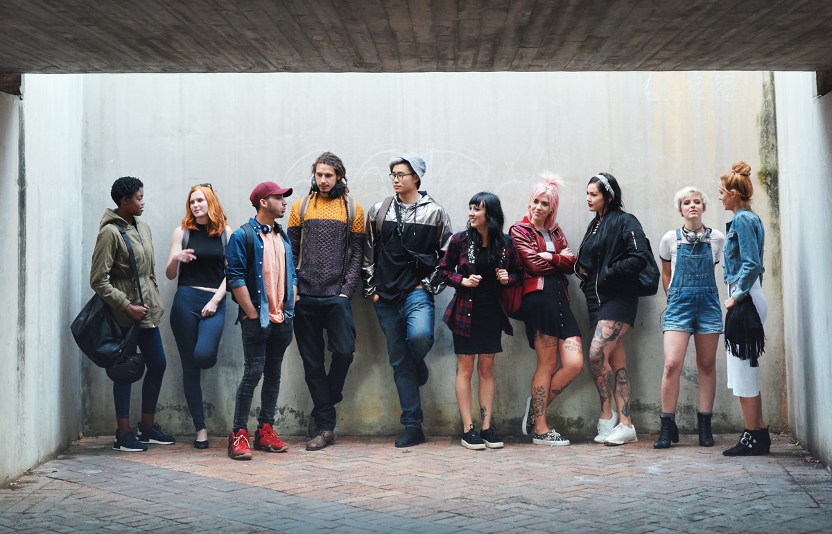 Young people socializing