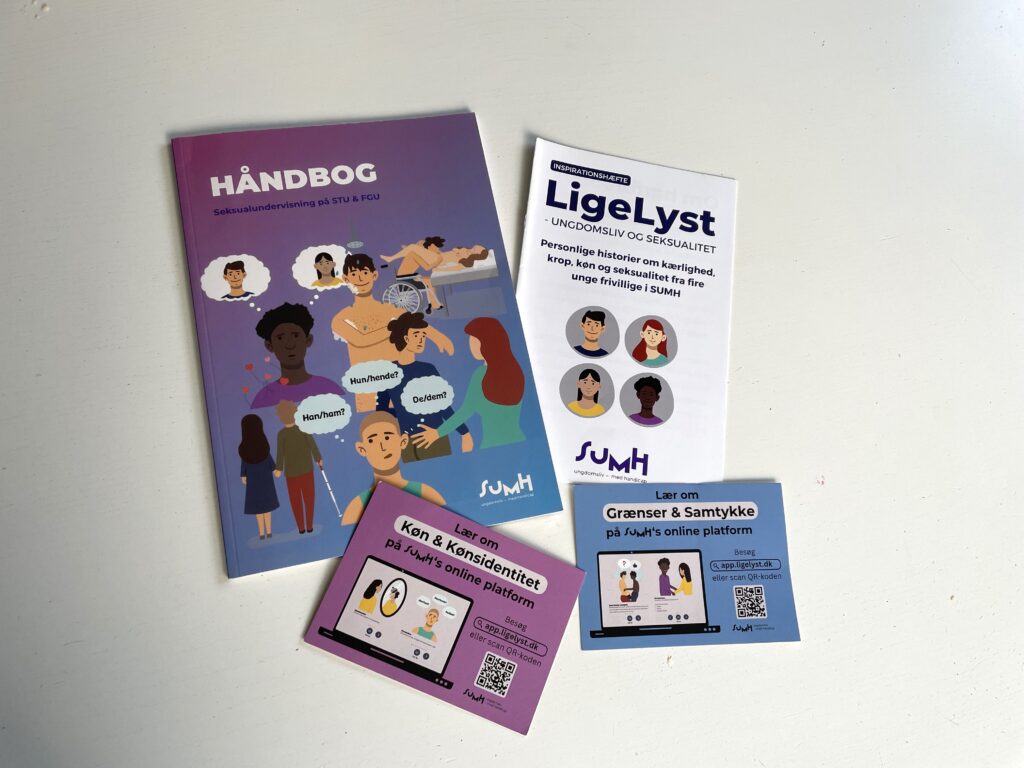Tryckt informationsmaterial på danska om kropp, kön och sexualitet
