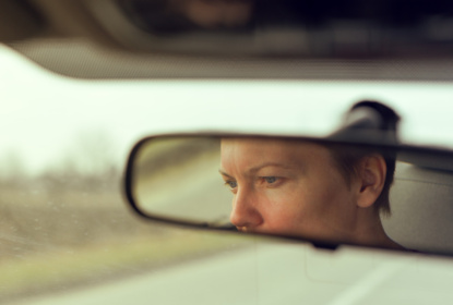 V Car rearview mirror