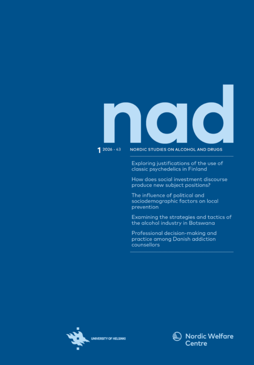 Omslag av NAD 1/2026, blått med ljusblå nad-text.