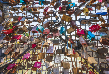 Locks on bridge