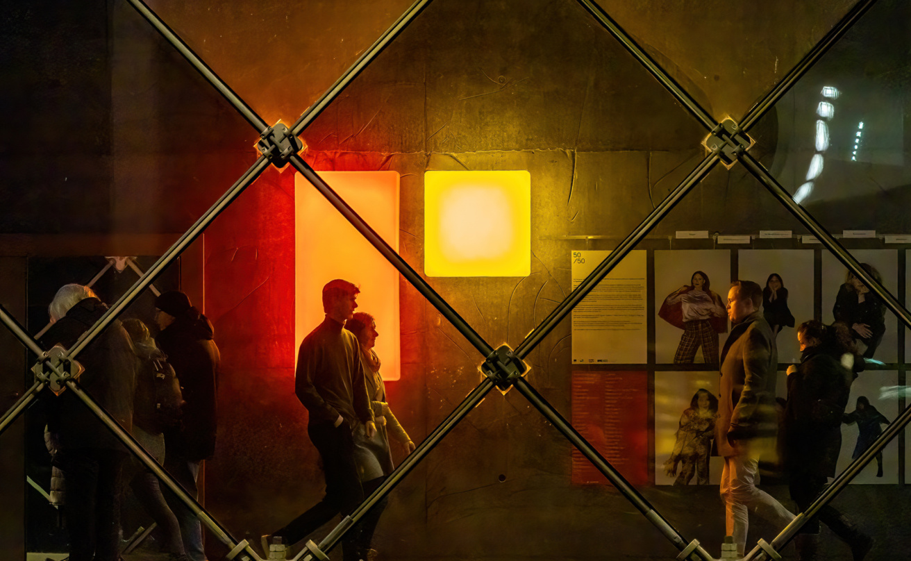 Outside a club at night