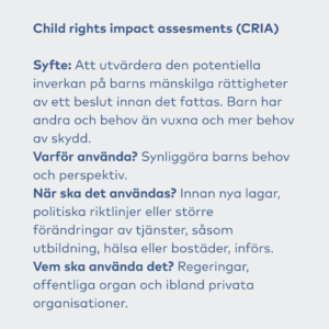 Faktaruta som förklarar innebörden av CRIA