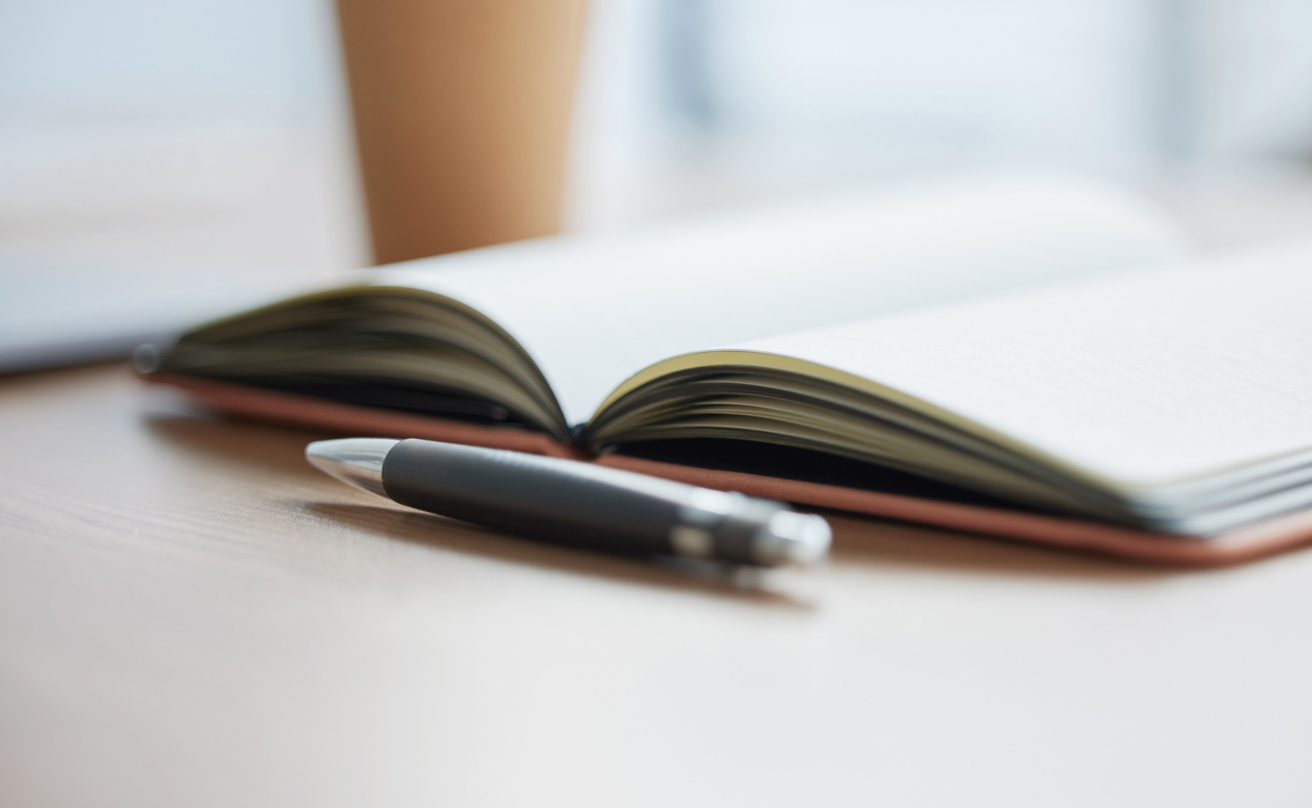 pen and book