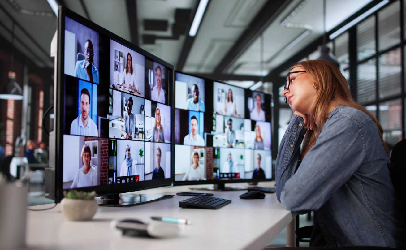 Woman During Panel Meeting