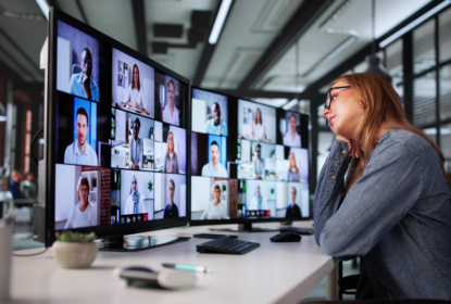 Woman During Panel Meeting